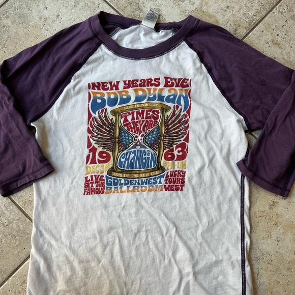 Lucky Brand Purple and White Knit Tee - Picture 1 of 3